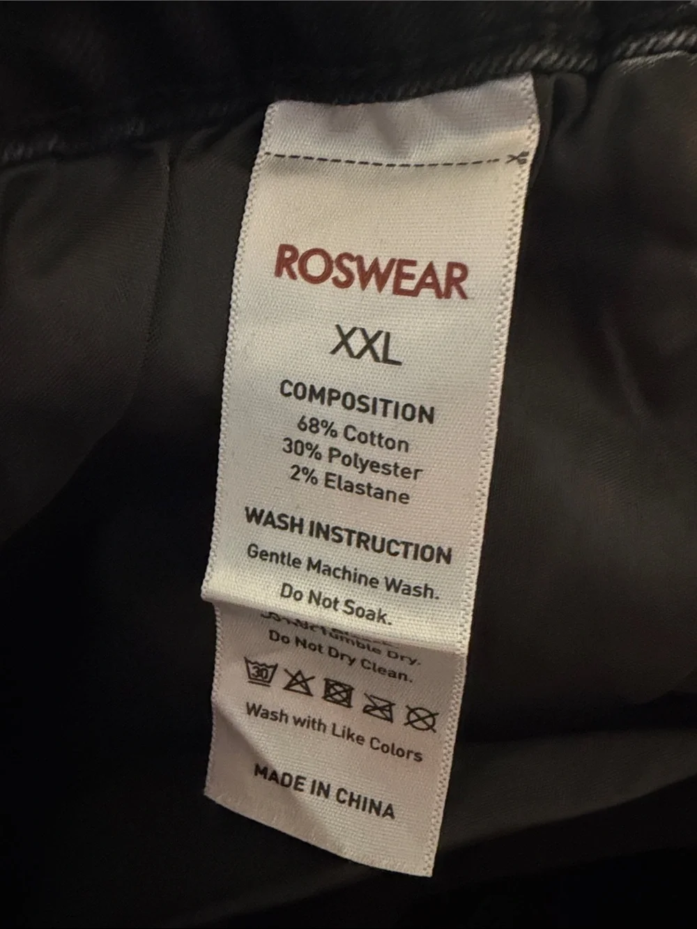 Roswear Denim Bermuda Shorts Women's XXL Plus Black Cuffed Stretch Jean Shorts
